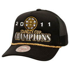Boston Bruins Mitchell & Ness SOUL Collection Golden Stanley Cup Champions Trucker Adjustable Hat - Black - NHL