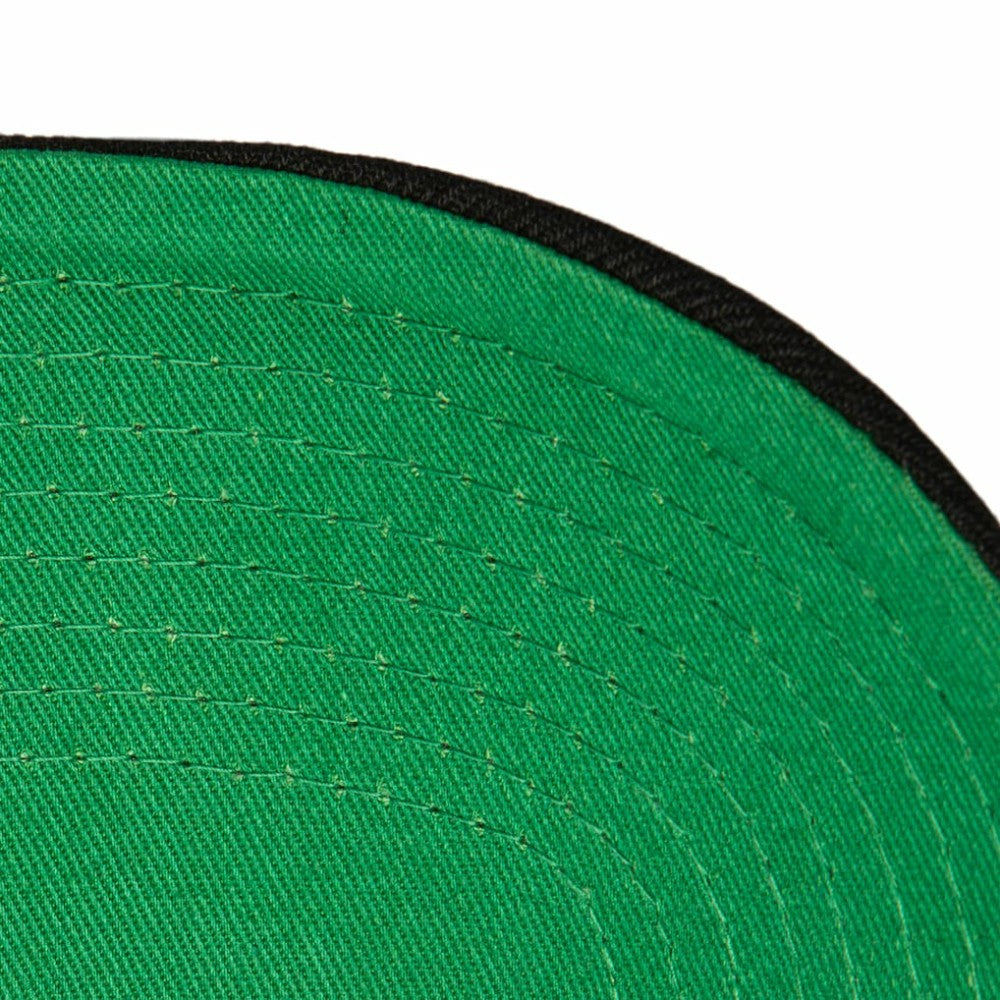 Boston Bruins Mitchell & Ness Soul Strike Neon Logo Pro Crown Adjustable Hat - Black - NHL