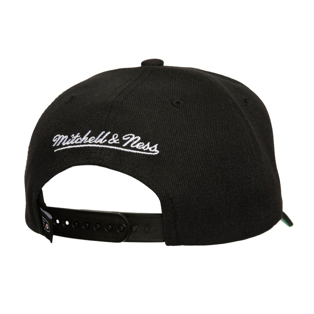 Philadelphia Flyers Mitchell & Ness Soul Strike Neon Logo Pro Crown Adjustable Hat - Black - NHL