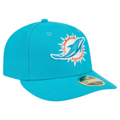 Miami Dolphins New Era Omaha Low Profile 59FIFTY Fitted Hat Aqua | NFL