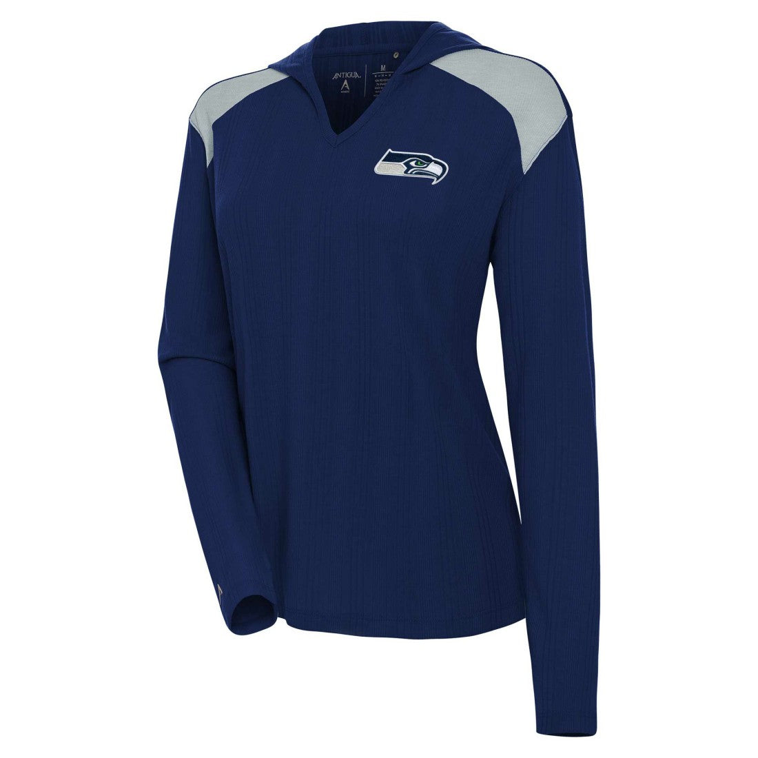 Seattle Seahawks Antigua Women's Opulent Long Sleeve Hoodie T-Shirt College Navy | NFL