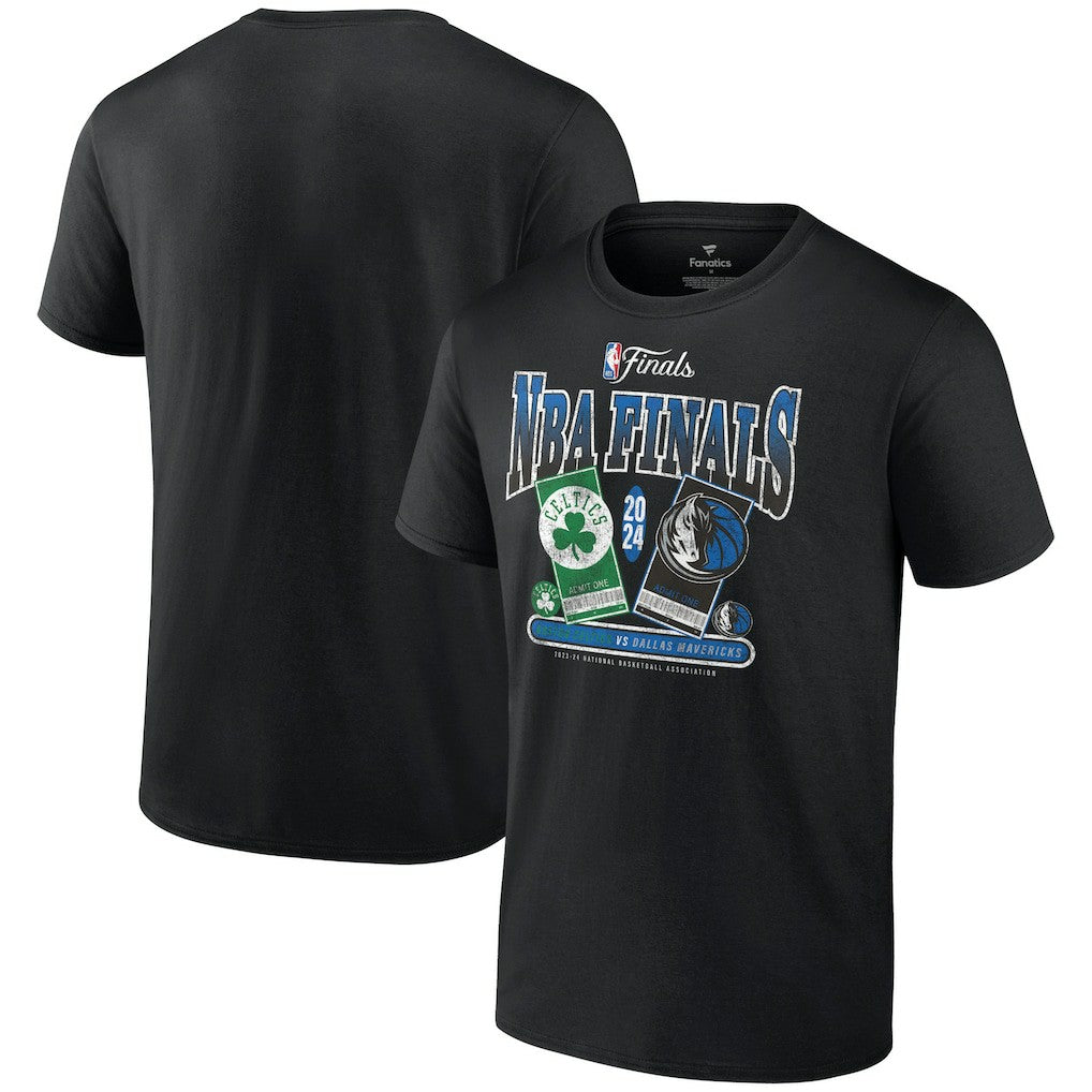 Boston Celtics vs. Dallas Mavericks 2024 NBA Finals Matchup Drive To The Basket T-Shirt Black - NBA