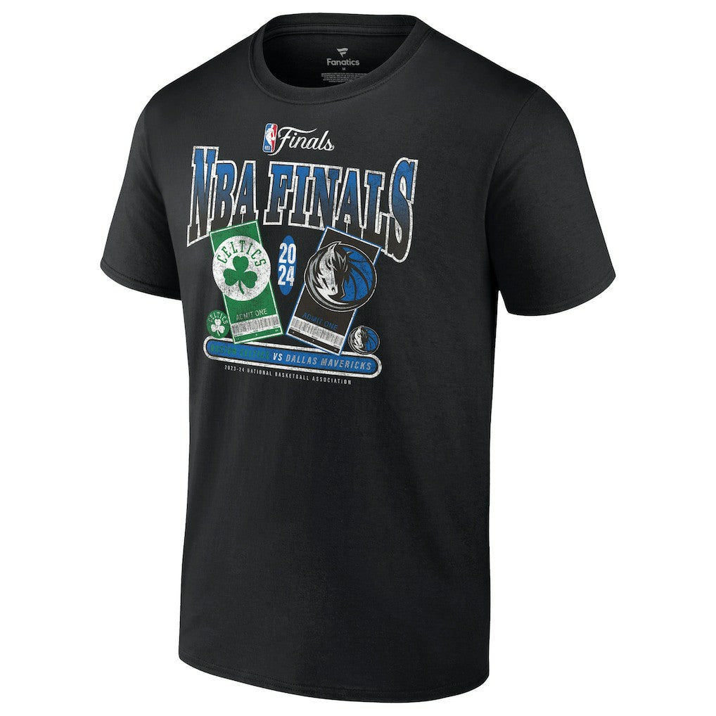 Boston Celtics vs. Dallas Mavericks 2024 NBA Finals Matchup Drive To The Basket T-Shirt Black - NBA