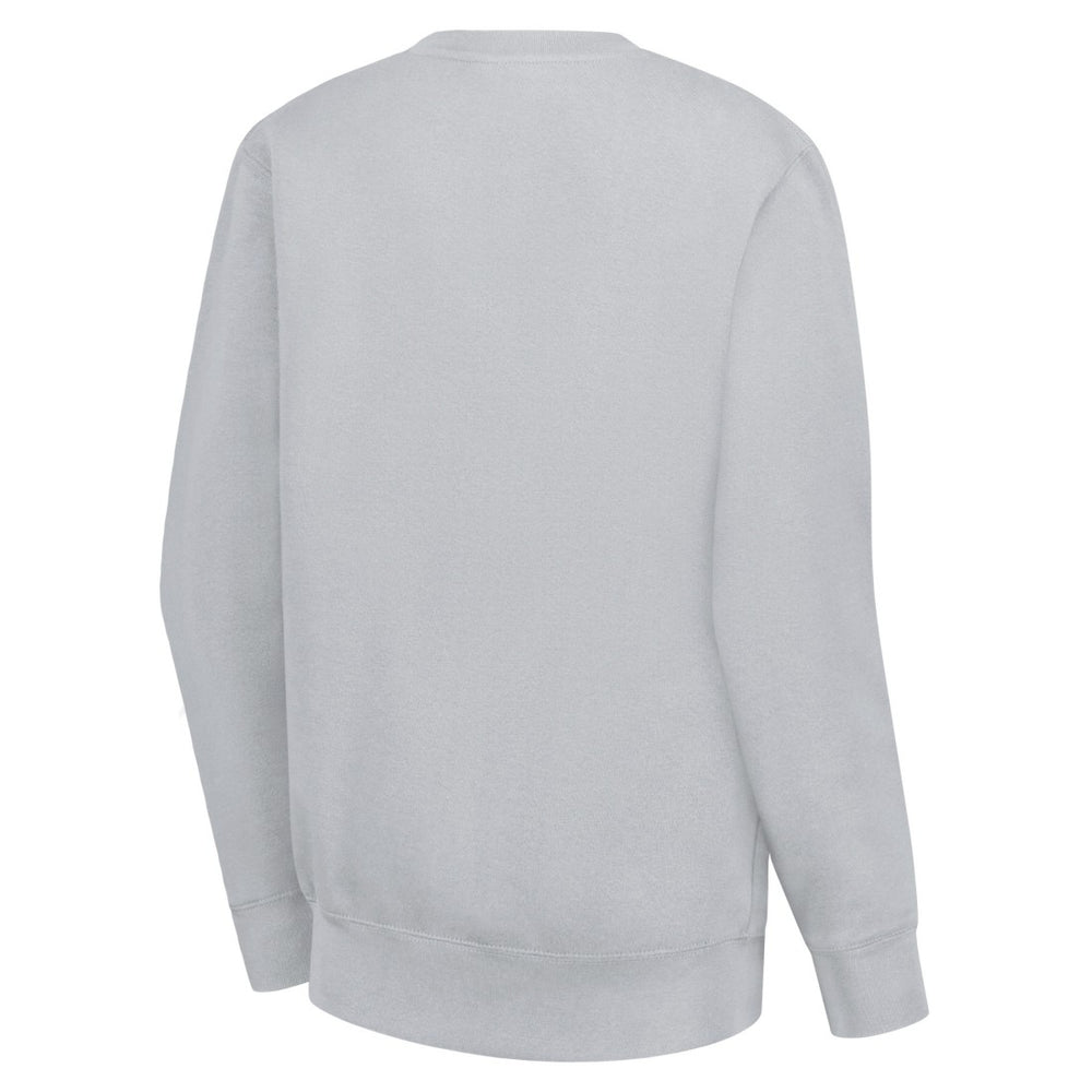 Detroit Lions G-III 4Her by Carl Banks Women's Leopard Heart Pullover Sweatshirt Heather Gray | NFL