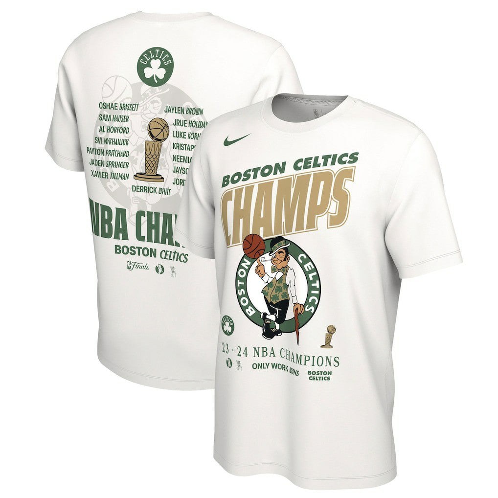 Boston Celtics 2024 NBA Finals Champions Celebration Roster T-Shirt White - NBA