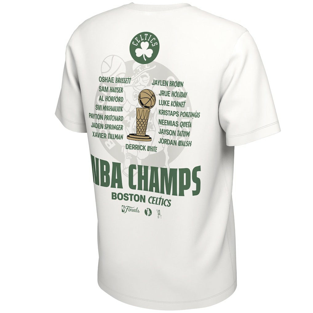 Boston Celtics 2024 NBA Finals Champions Celebration Roster T-Shirt White - NBA