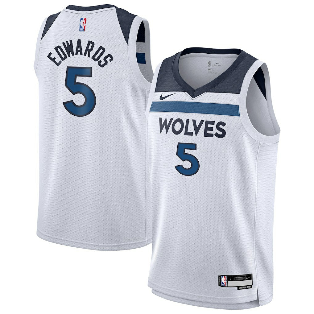 Anthony Edwards Minnesota Timberwolves Youth Swingman Jersey Association Edition White - NBA