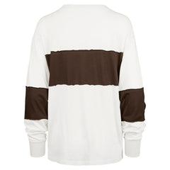 Cleveland Browns '47 Women's Clubhouse Pride Taylor Long Sleeve T-Shirt Cream | 47 brand