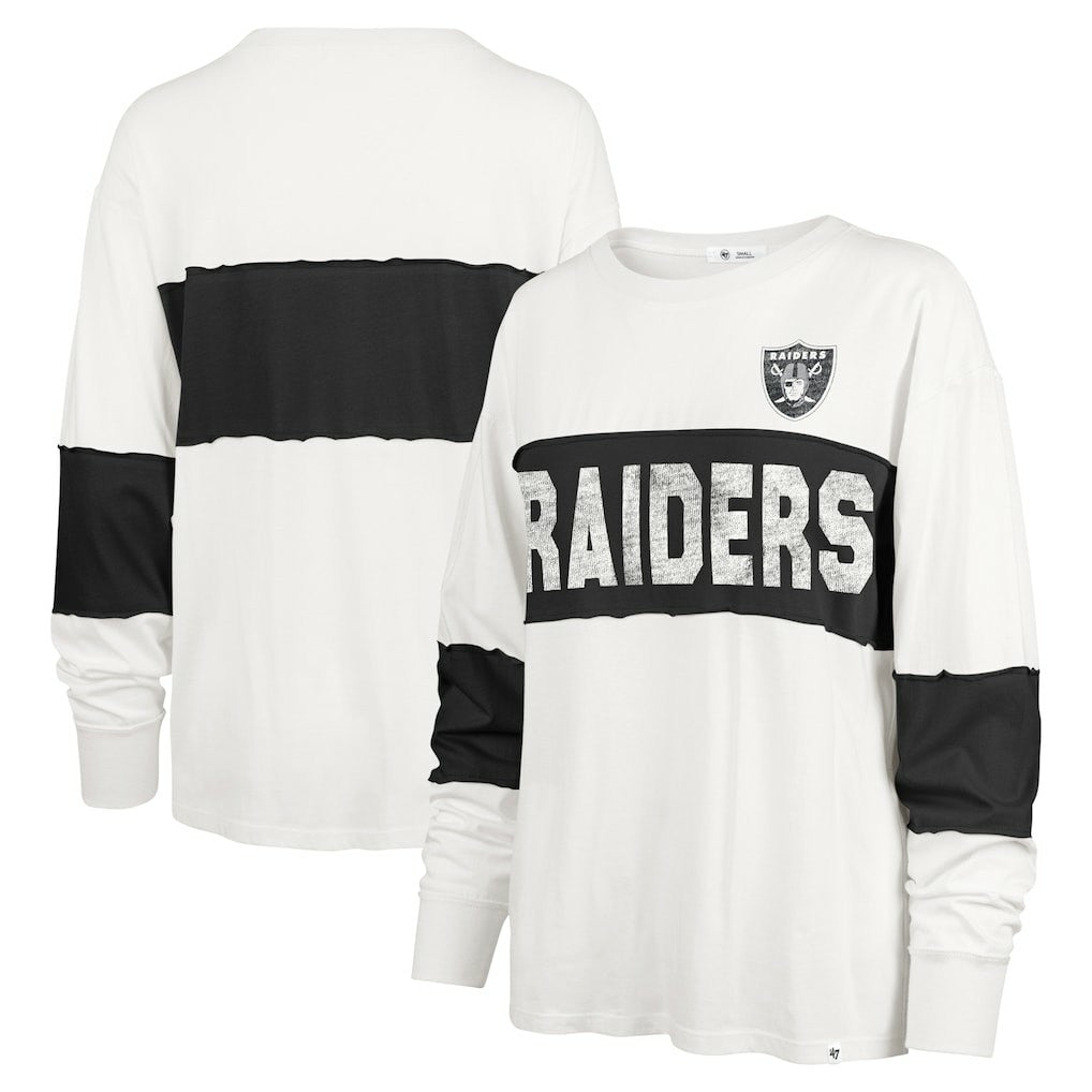 Las Vegas Raiders '47 Women's Clubhouse Pride Taylor Long Sleeve T-Shirt Cream | 47 brand