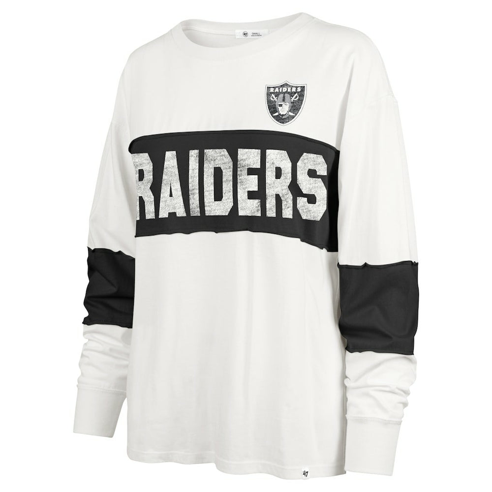 Las Vegas Raiders '47 Women's Clubhouse Pride Taylor Long Sleeve T-Shirt Cream | 47 brand