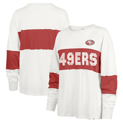 San Francisco 49ers '47 Women's Clubhouse Pride Taylor Long Sleeve T-Shirt Cream | 47 brand