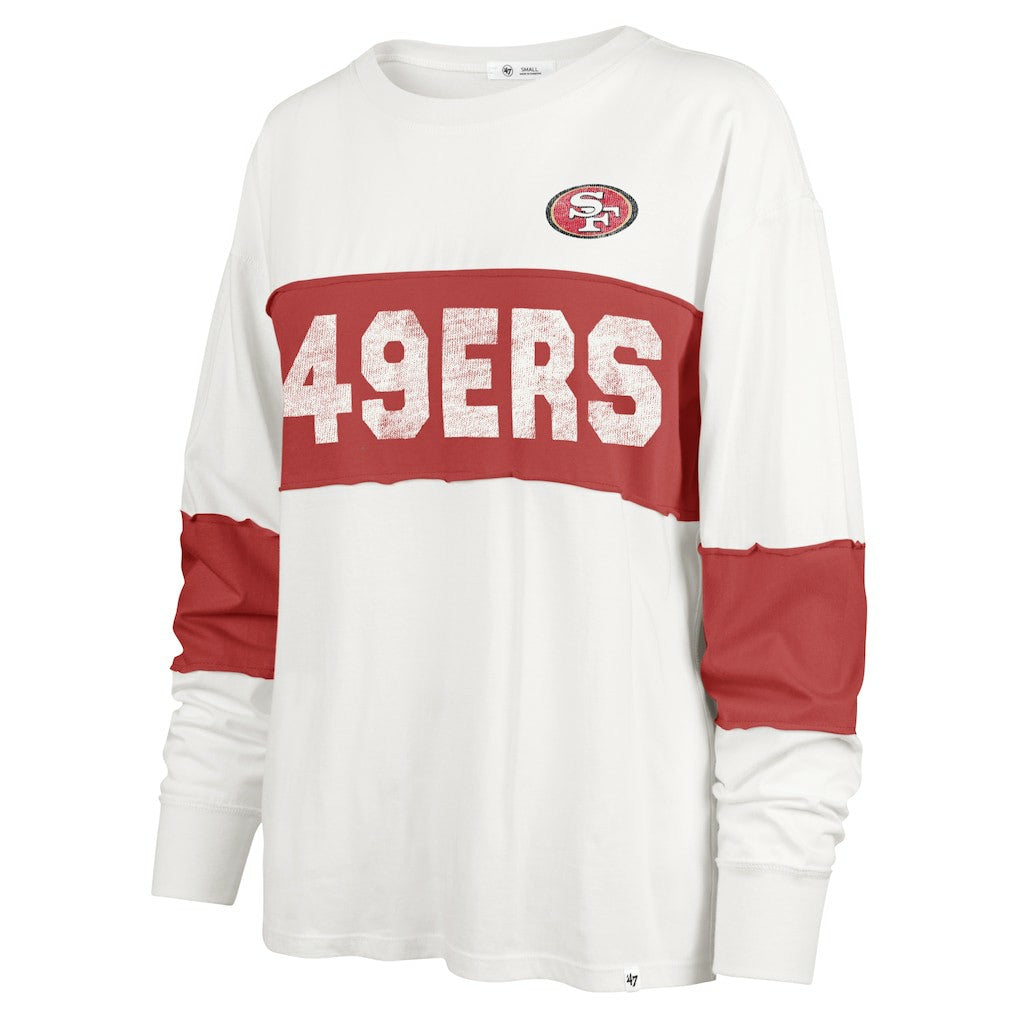 San Francisco 49ers '47 Women's Clubhouse Pride Taylor Long Sleeve T-Shirt Cream | 47 brand