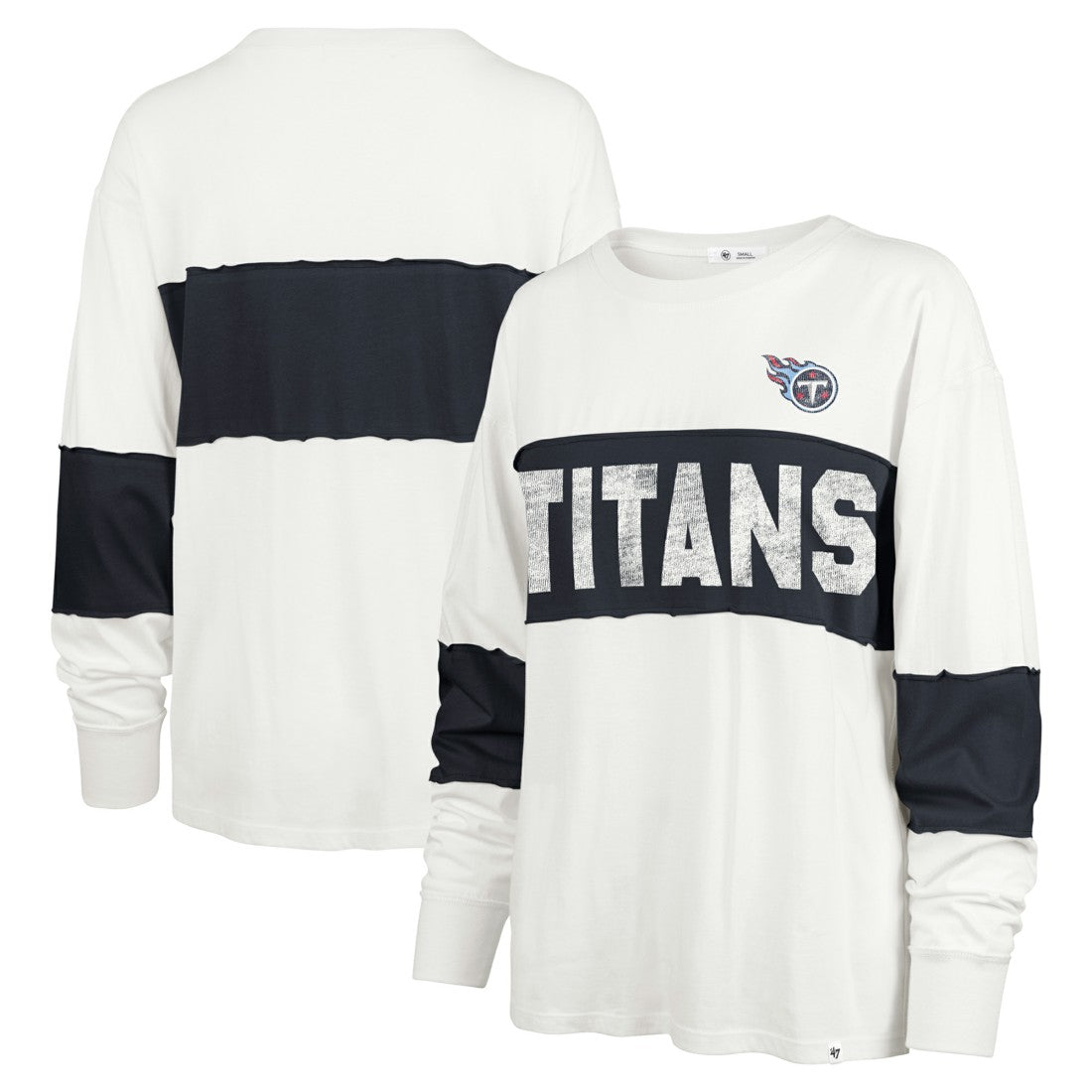 Tennessee Titans '47 Women's Clubhouse Pride Taylor Long Sleeve T-Shirt Cream | 47 brand