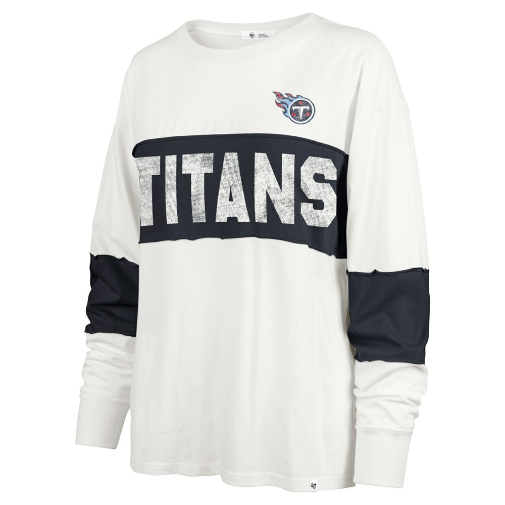 Tennessee Titans '47 Women's Clubhouse Pride Taylor Long Sleeve T-Shirt Cream | 47 brand