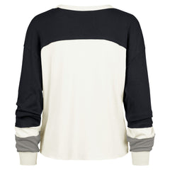 Tennessee Titans '47 Women's Double Header Curve Raglan Long Sleeve Crop Top Cream | 47 brand