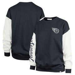 Tennessee Titans '47 Women's Double Header Rise Andie Pullover Sweatshirt Navy | 47 brand