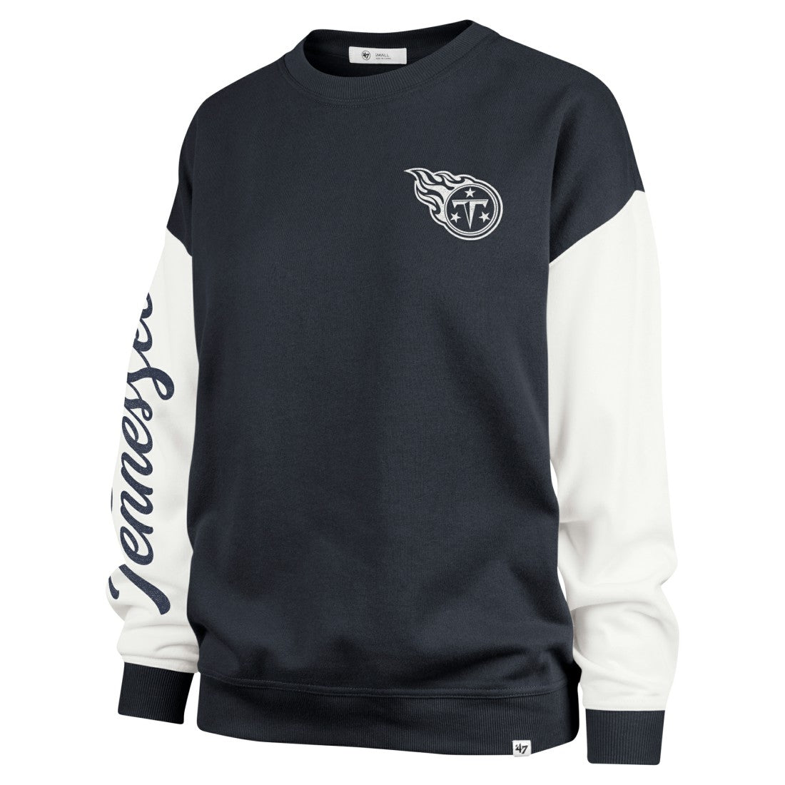Tennessee Titans '47 Women's Double Header Rise Andie Pullover Sweatshirt Navy | 47 brand