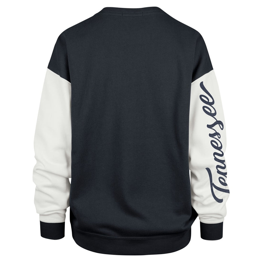Tennessee Titans '47 Women's Double Header Rise Andie Pullover Sweatshirt Navy | 47 brand