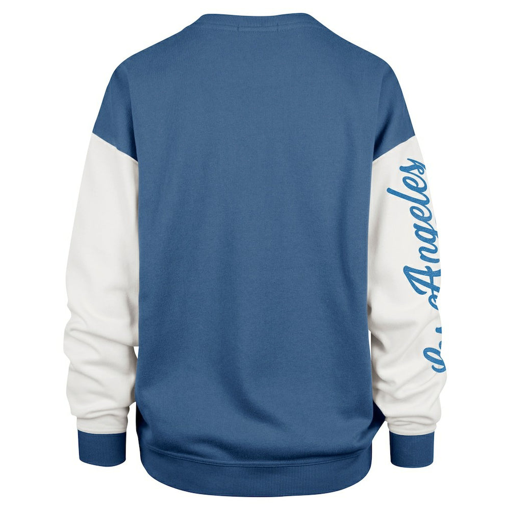 Los Angeles Chargers '47 Women's Double Header Rise Andie Pullover Sweatshirt Powder Blue | 47 brand