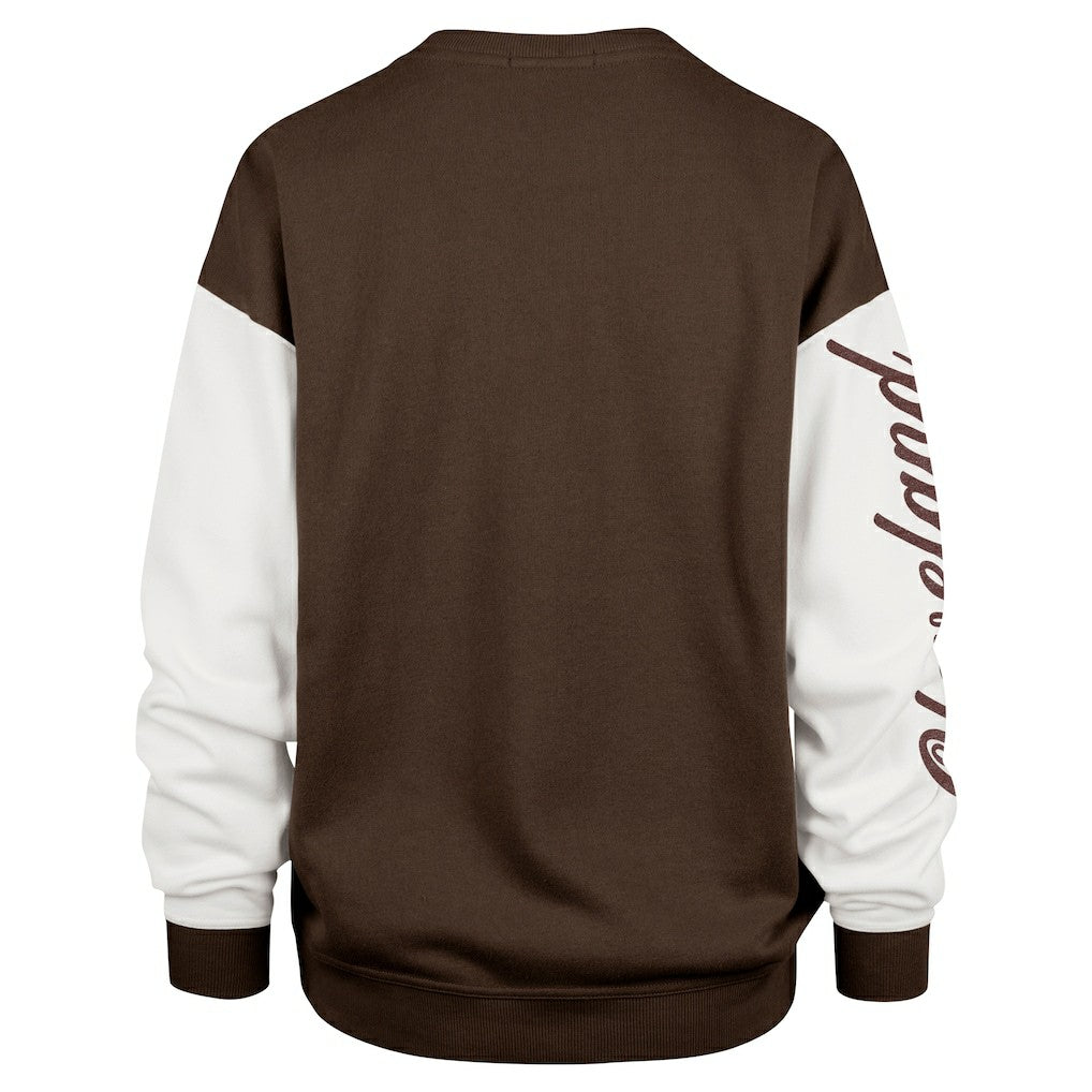 Cleveland Browns '47 Women's Double Header Rise Andie Pullover Sweatshirt Brown | 47 brand