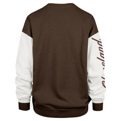 Cleveland Browns '47 Women's Double Header Rise Andie Pullover Sweatshirt Brown | 47 brand