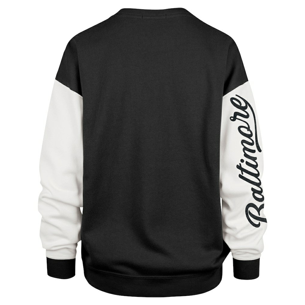Baltimore Ravens '47 Women's Double Header Rise Andie Pullover Sweatshirt Black | 47 brand
