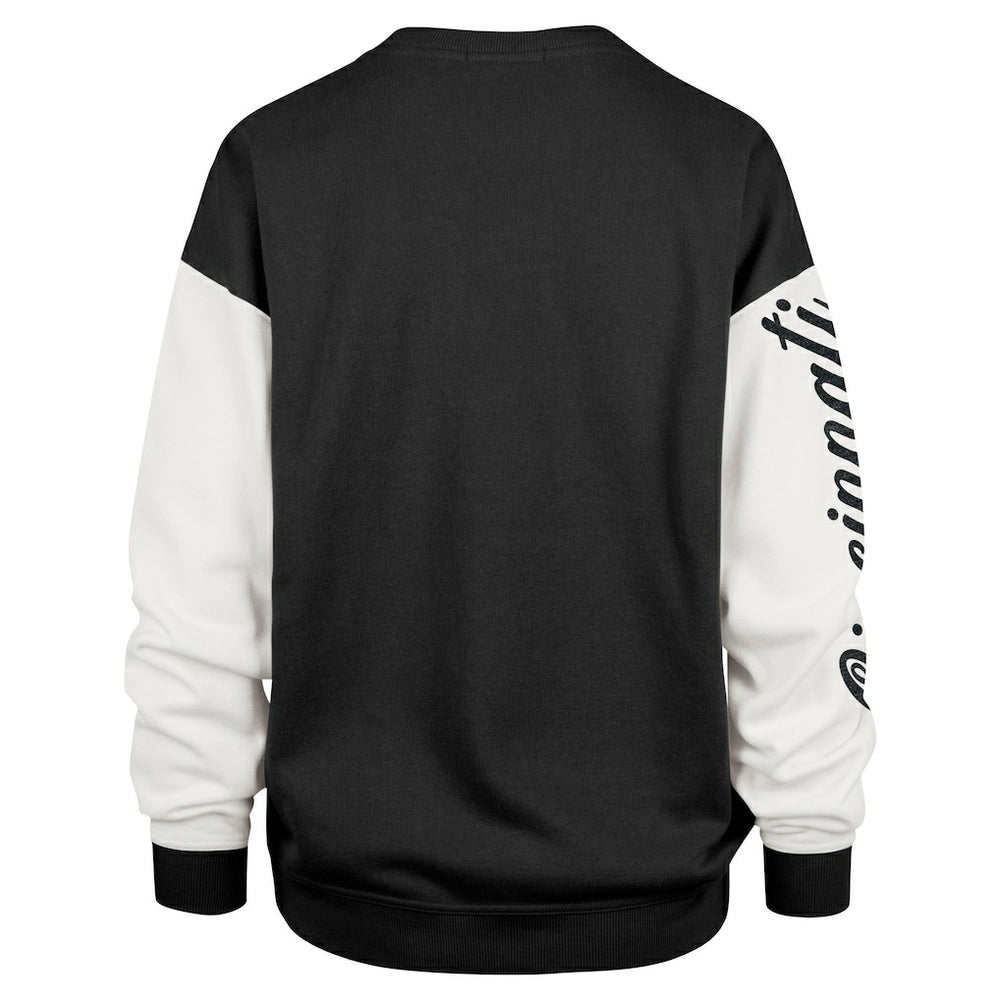 Cincinnati Bengals '47 Women's Double Header Rise Andie Pullover Sweatshirt Black | 47 brand