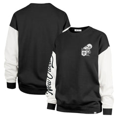 New Orleans Saints '47 Women's Double Header Rise Andie Pullover Sweatshirt Black | 47 brand