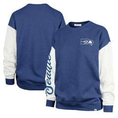 Seattle Seahawks '47 Women's Double Header Rise Andie Pullover Sweatshirt College Navy | 47 brand