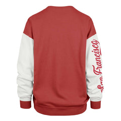 San Francisco 49ers '47 Women's Double Header Rise Andie Pullover Sweatshirt Scarlet | 47 brand