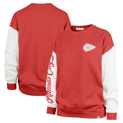 Kansas City Chiefs '47 Women's Double Header Rise Andie Pullover Sweatshirt Red | 47 brand