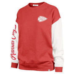 Kansas City Chiefs '47 Women's Double Header Rise Andie Pullover Sweatshirt Red | 47 brand
