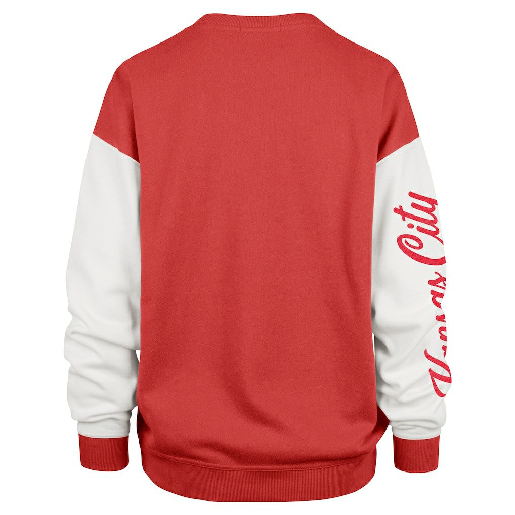 Kansas City Chiefs '47 Women's Double Header Rise Andie Pullover Sweatshirt Red | 47 brand