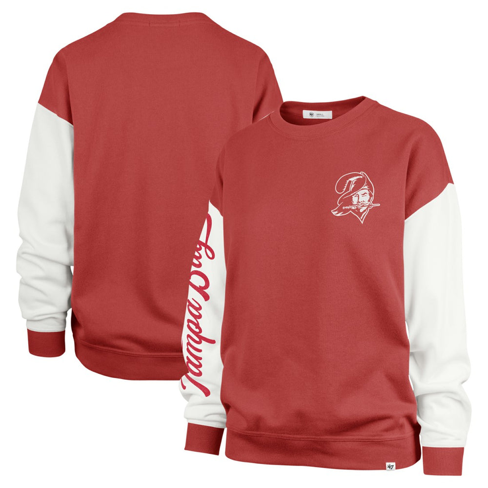 Tampa Bay Buccaneers '47 Women's Double Header Rise Andie Pullover Sweatshirt Red | 47 brand