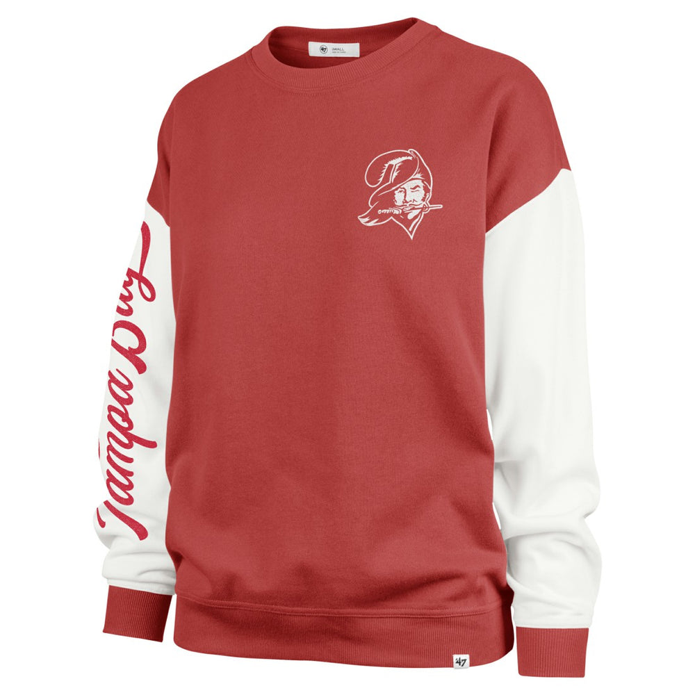 Tampa Bay Buccaneers '47 Women's Double Header Rise Andie Pullover Sweatshirt Red | 47 brand
