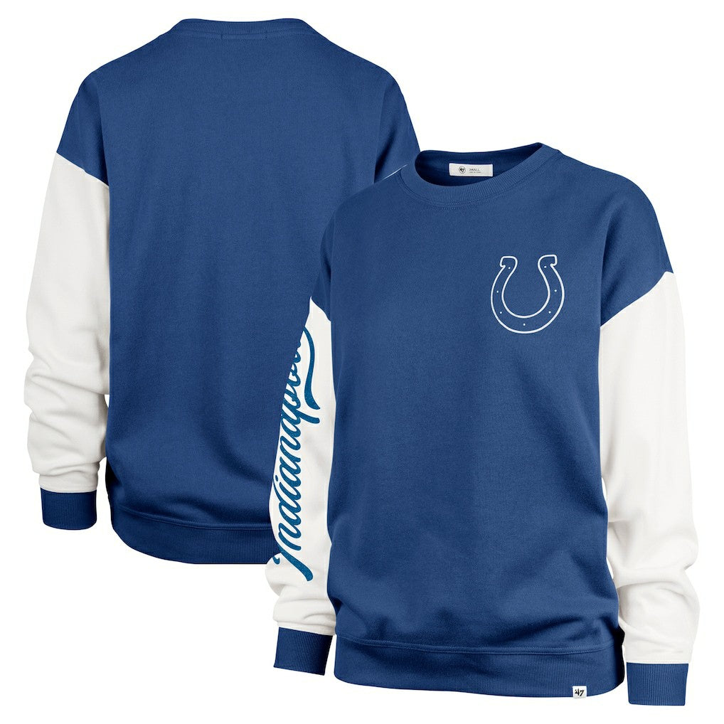 Indianapolis Colts '47 Women's Double Header Rise Andie Pullover Sweatshirt Royal | 47 brand