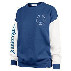 Indianapolis Colts '47 Women's Double Header Rise Andie Pullover Sweatshirt Royal | 47 brand