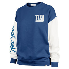New York Giants '47 Women's Double Header Rise Andie Pullover Sweatshirt Royal | 47 brand