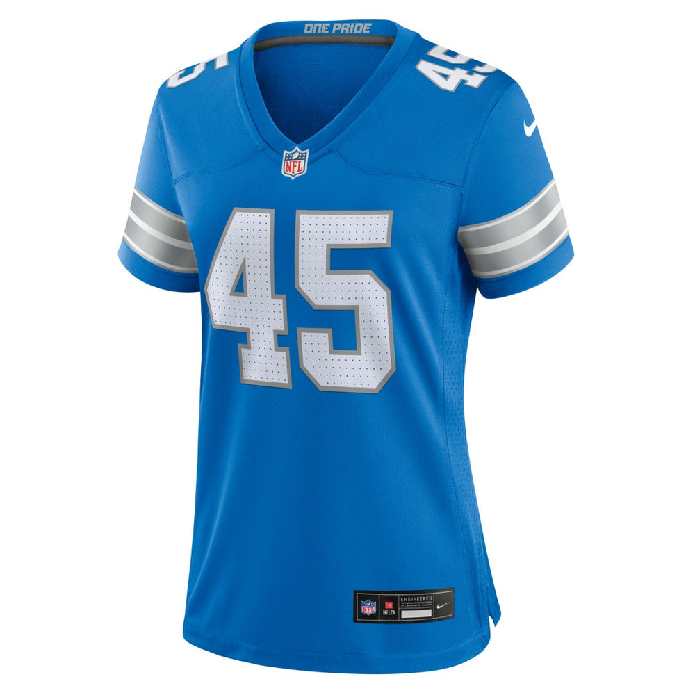 Isaac Ukwu Detroit Lions Women's Game Jersey Blue | Nike for Sale