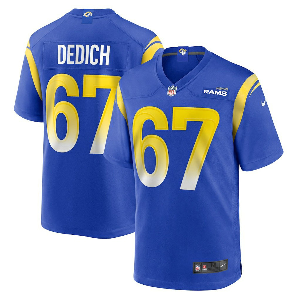 Justin Dedich Los Angeles Rams Game Jersey Royal | Nike for Sale