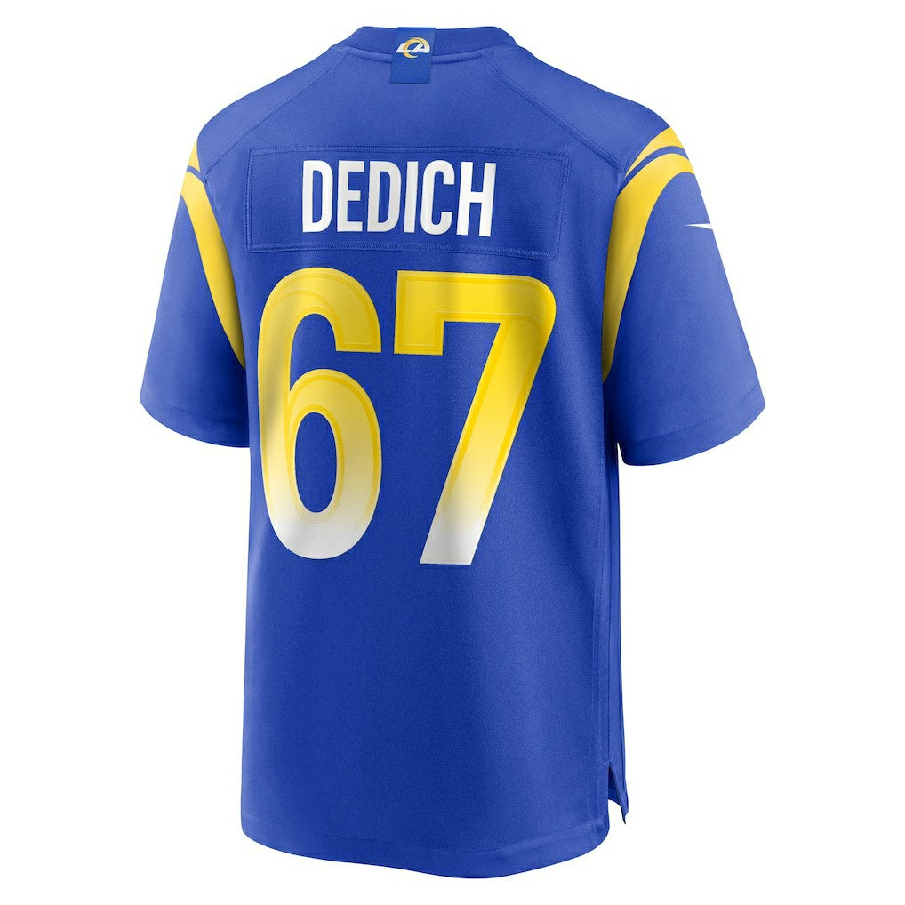 Justin Dedich Los Angeles Rams Game Jersey Royal | Nike for Sale