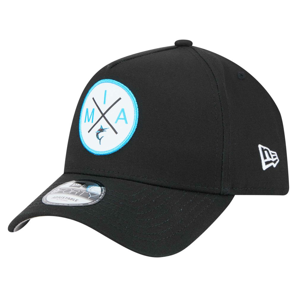 Miami Marlins New Era 9FORTY A-Frame Adjustable Hat - MLB