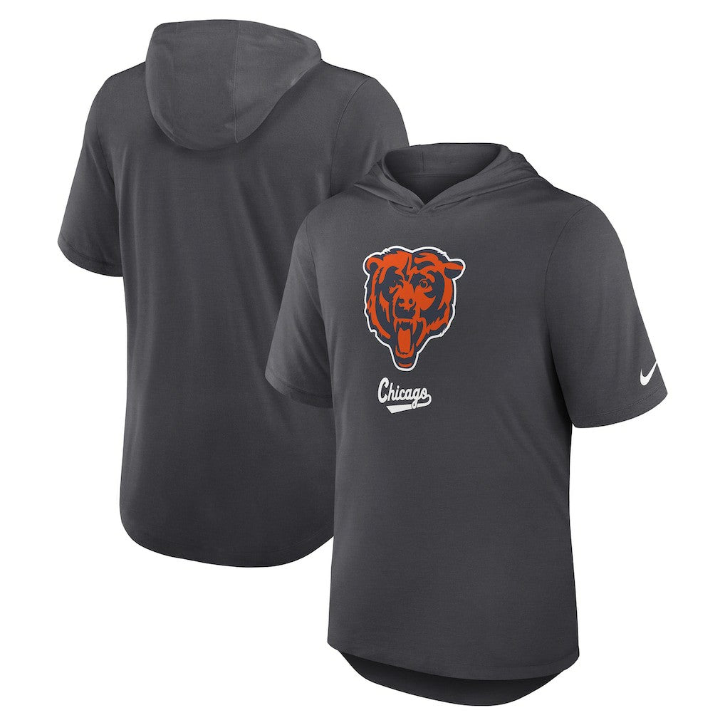 Chicago Bears Tri-Blend Performance Hoodie T-Shirt Anthracite | Nike for Sale