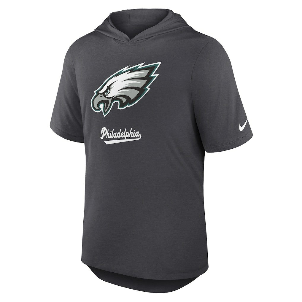 Philadelphia Eagles Tri-Blend Performance Hoodie T-Shirt Anthracite | Nike for Sale