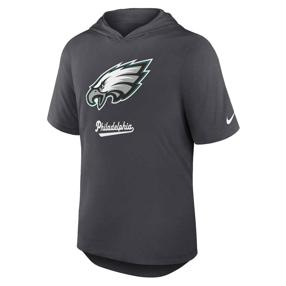 Philadelphia Eagles Tri-Blend Performance Hoodie T-Shirt Anthracite | Nike for Sale