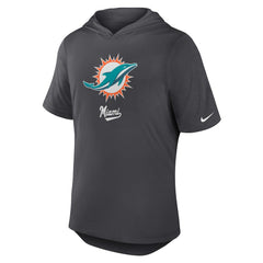 Miami Dolphins Tri-Blend Performance Hoodie T-Shirt Anthracite | Nike for Sale