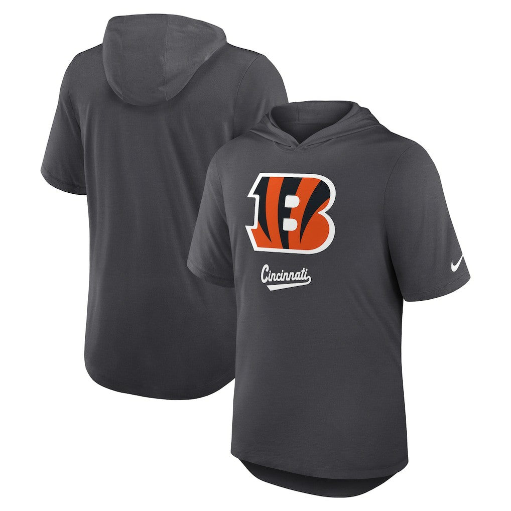 Cincinnati Bengals Tri-Blend Performance Hoodie T-Shirt Anthracite | Nike for Sale
