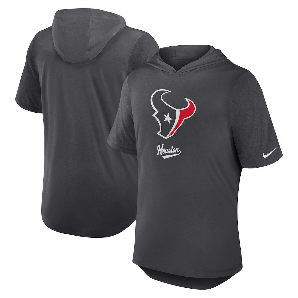 Houston Texans Tri-Blend Performance Hoodie T-Shirt Anthracite | Nike for Sale