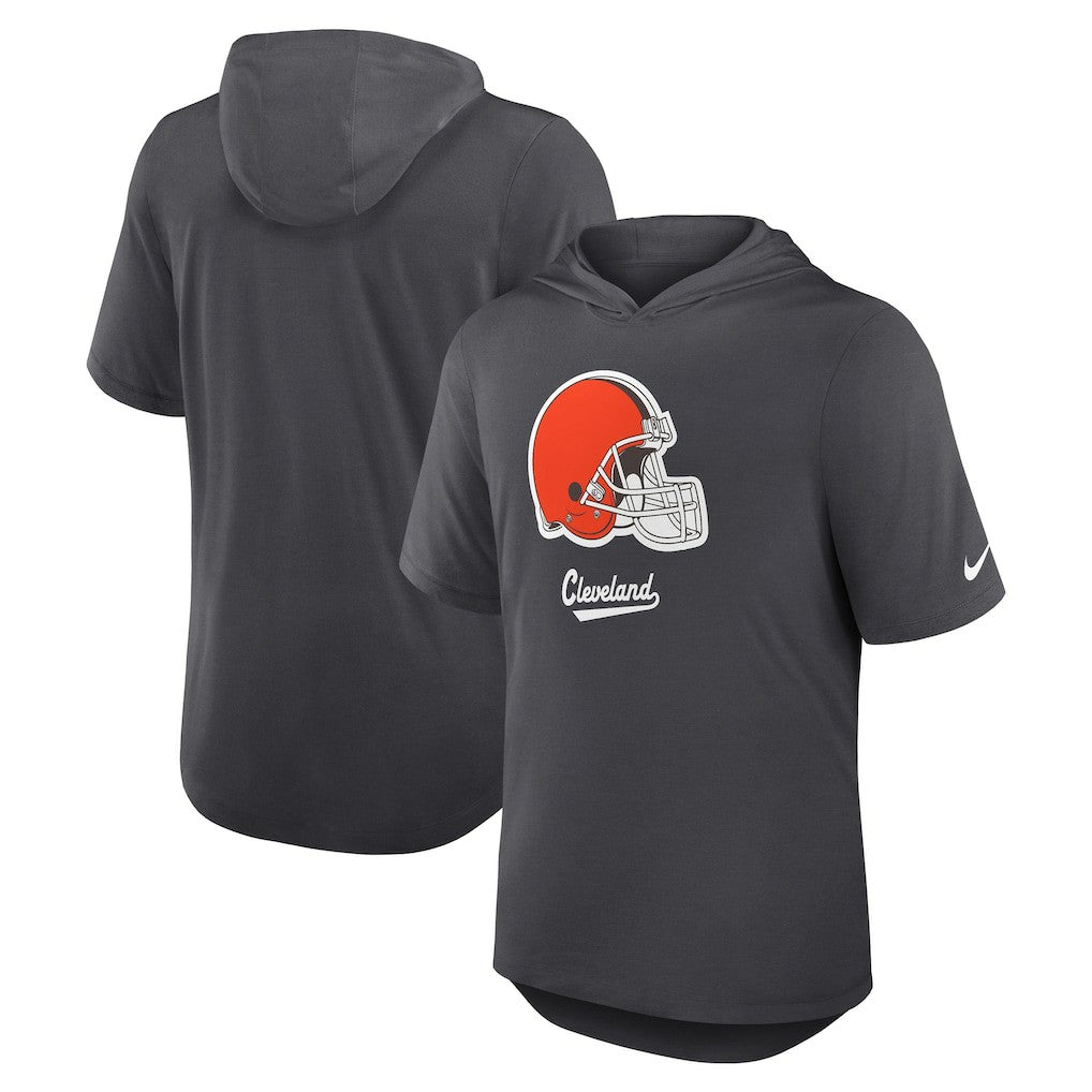 Cleveland Browns Tri-Blend Performance Hoodie T-Shirt Anthracite | Nike for Sale