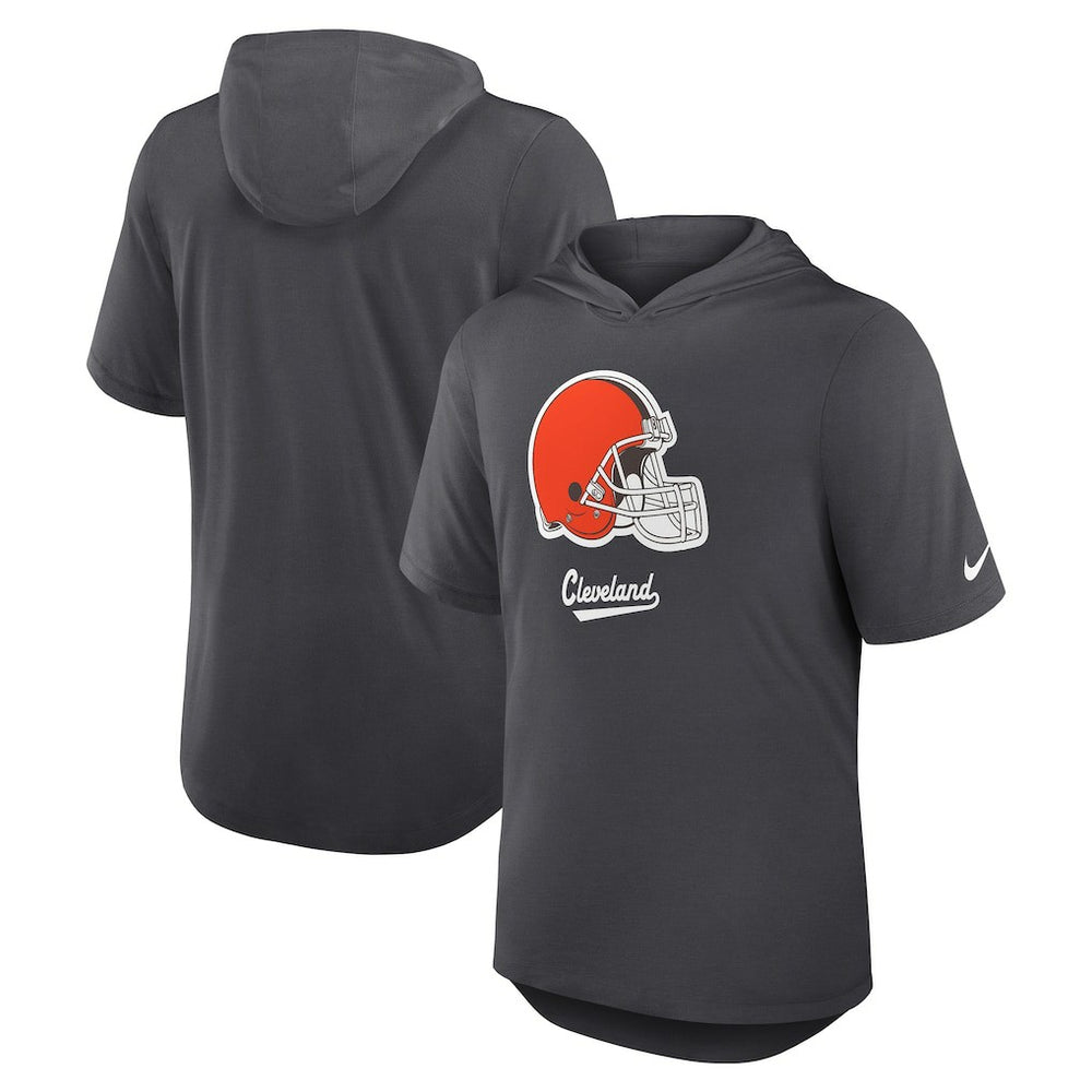 Cleveland Browns Tri-Blend Performance Hoodie T-Shirt Anthracite | Nike for Sale